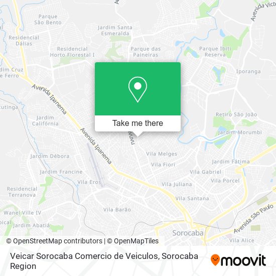 Veicar Sorocaba Comercio de Veiculos map
