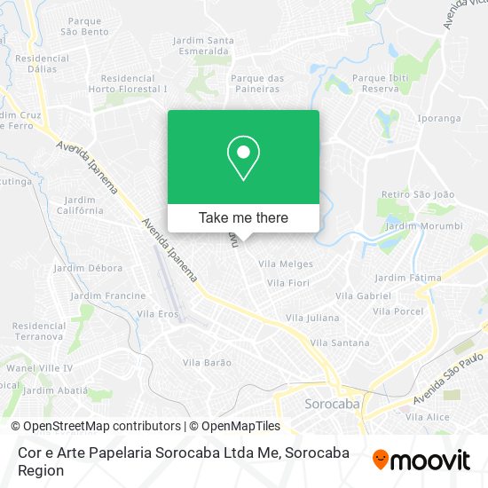 Cor e Arte Papelaria Sorocaba Ltda Me map