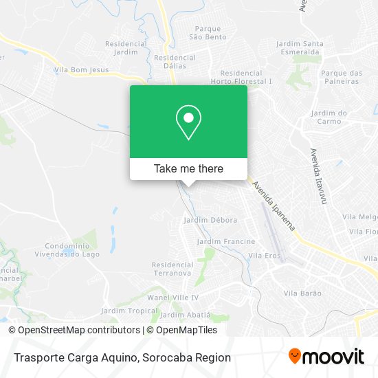 Trasporte Carga Aquino map