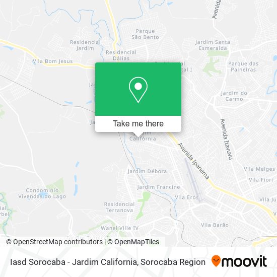 Iasd Sorocaba - Jardim California map