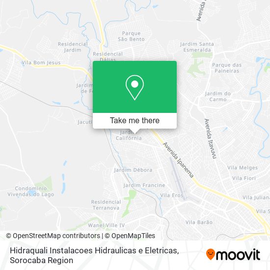 Hidraquali Instalacoes Hidraulicas e Eletricas map