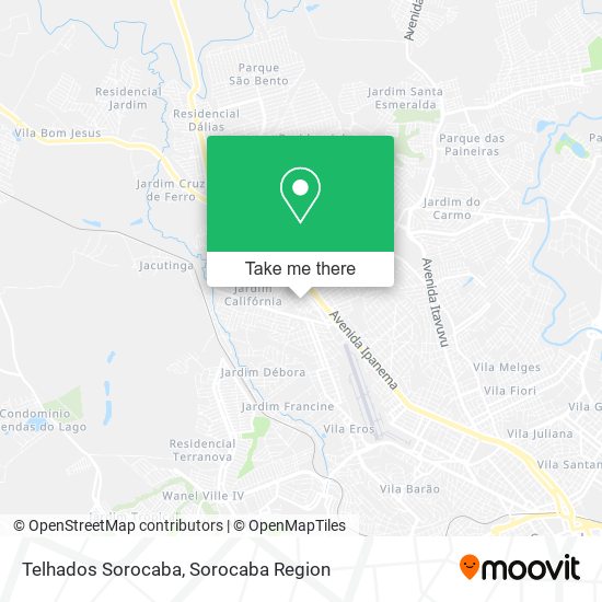 Telhados Sorocaba map