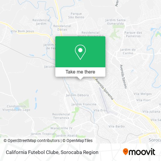 California Futebol Clube map