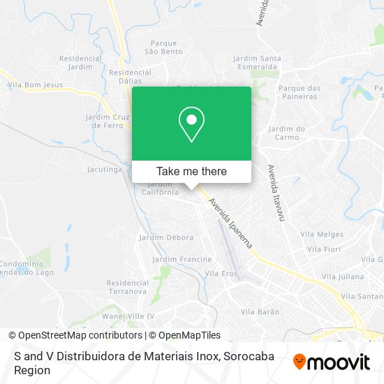 S and V Distribuidora de Materiais Inox map