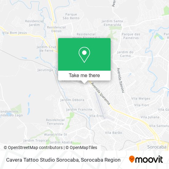 Cavera Tattoo Studio Sorocaba map