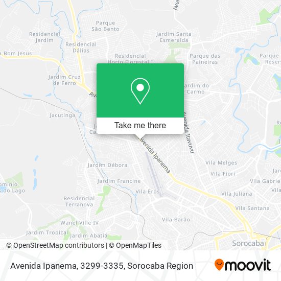 Mapa Avenida Ipanema, 3299-3335