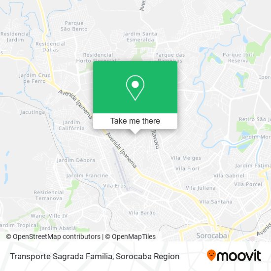Transporte Sagrada Familia map