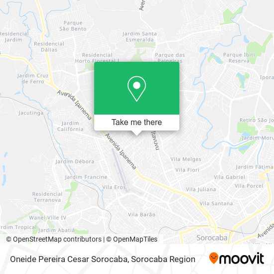 Oneide Pereira Cesar Sorocaba map