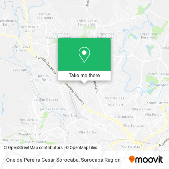 Oneide Pereira Cesar Sorocaba map