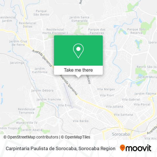 Carpintaria Paulista de Sorocaba map