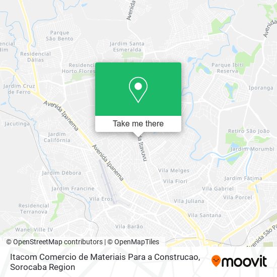 Itacom Comercio de Materiais Para a Construcao map