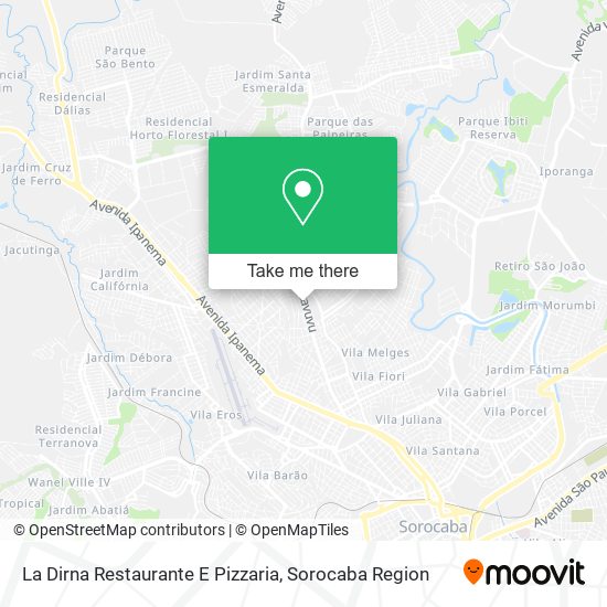 Mapa La Dirna Restaurante E Pizzaria
