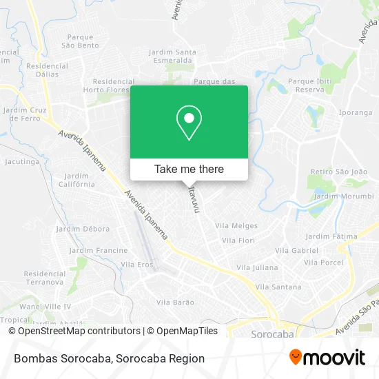Bombas Sorocaba map