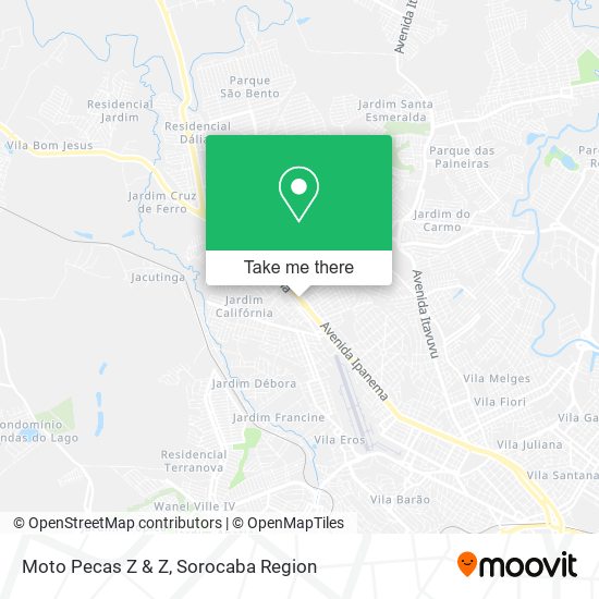 Moto Pecas Z & Z map