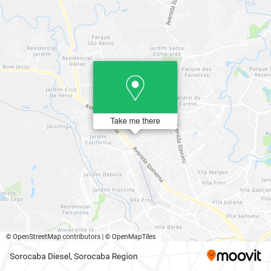Sorocaba Diesel map