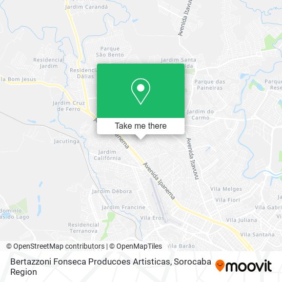 Mapa Bertazzoni Fonseca Producoes Artisticas