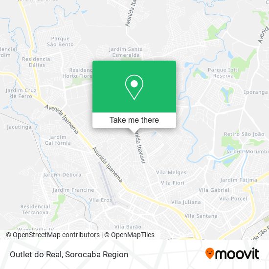 Outlet do Real map