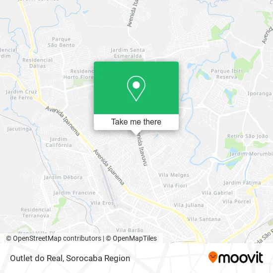 Outlet do Real map
