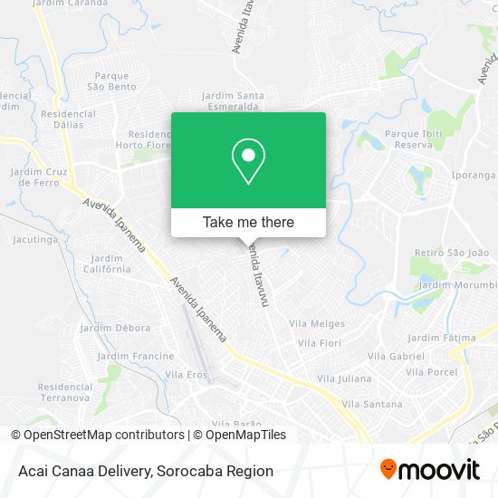 Acai Canaa Delivery map
