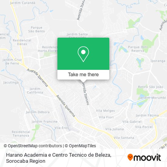 Mapa Harano Academia e Centro Tecnico de Beleza