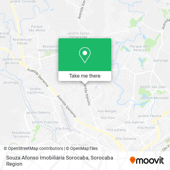 Souza Afonso Imobiliária Sorocaba map