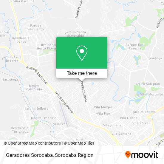 Mapa Geradores Sorocaba