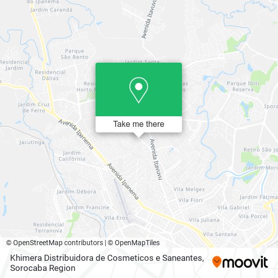 Khimera Distribuidora de Cosmeticos e Saneantes map