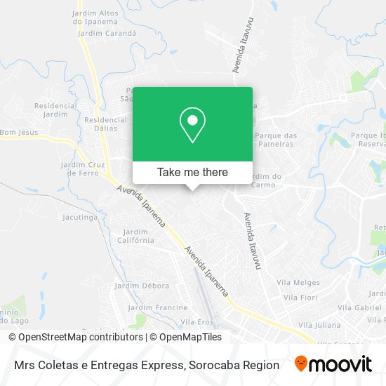 Mapa Mrs Coletas e Entregas Express