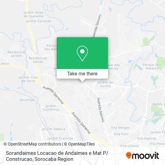 Sorandaimes Locacao de Andaimes e Mat P/ Construcao map