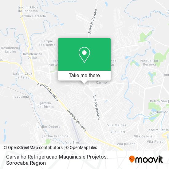 Carvalho Refrigeracao Maquinas e Projetos map