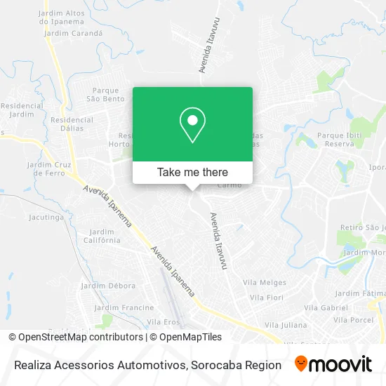 Realiza Acessorios Automotivos map
