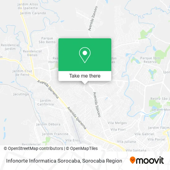 Infonorte Informatica Sorocaba map