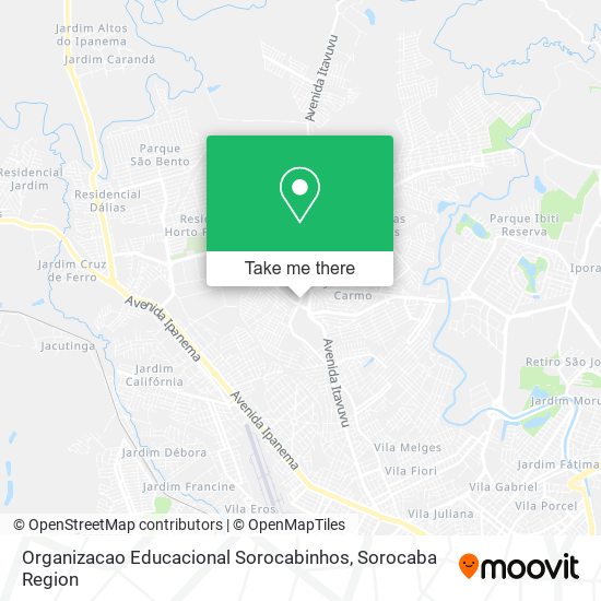 Organizacao Educacional Sorocabinhos map