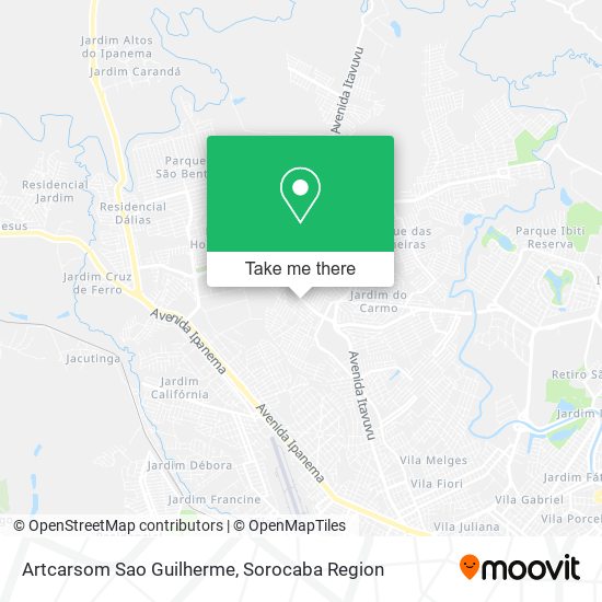 Artcarsom Sao Guilherme map