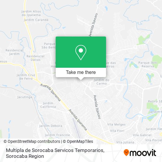 Multipla de Sorocaba Servicos Temporarios map