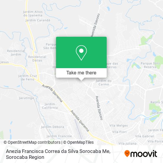 Anezia Francisca Correa da Silva Sorocaba Me map