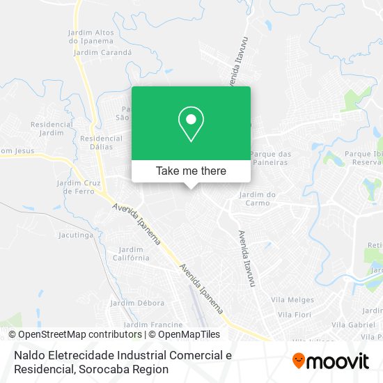 Naldo Eletrecidade Industrial Comercial e Residencial map