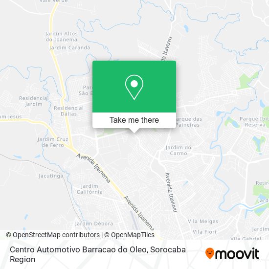 Mapa Centro Automotivo Barracao do Oleo