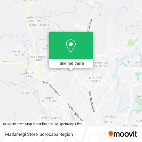 Mapa Madamegi Store