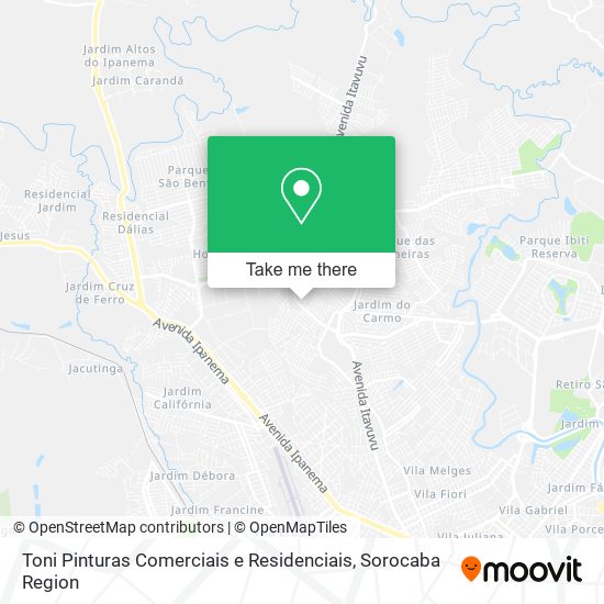 Toni Pinturas Comerciais e Residenciais map