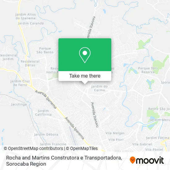 Rocha and Martins Construtora e Transportadora map
