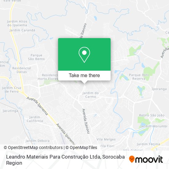 Mapa Leandro Materiais Para Construção Ltda