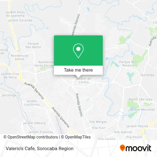 Valerio's Cafe map