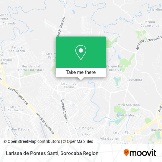 How to get to Larissa de Pontes Santi in Sorocaba by Bus?