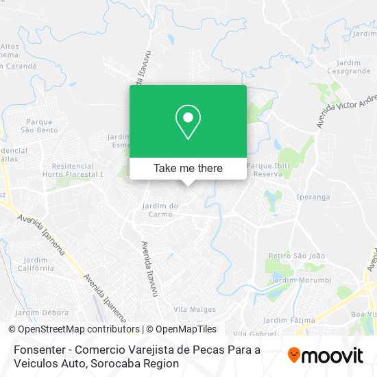 Fonsenter - Comercio Varejista de Pecas Para a Veiculos Auto map