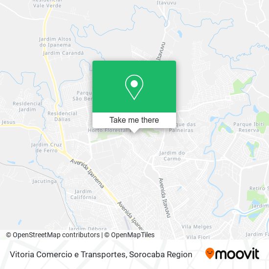 Mapa Vitoria Comercio e Transportes