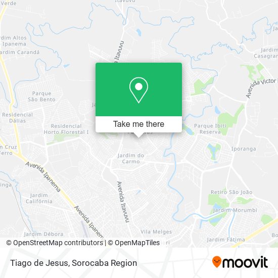 Mapa Tiago de Jesus