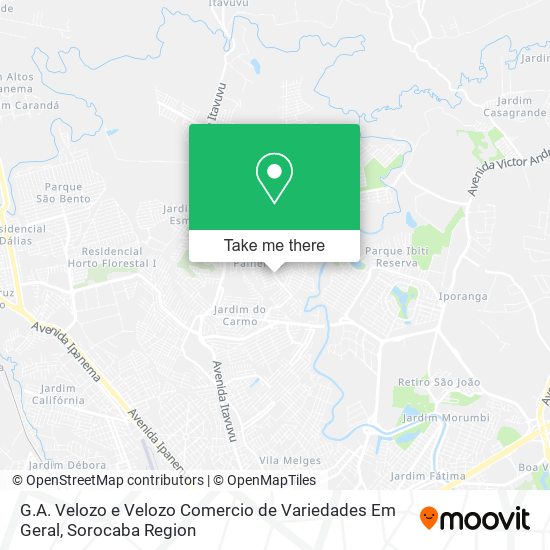 G.A. Velozo e Velozo Comercio de Variedades Em Geral map