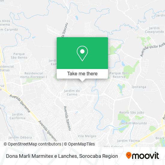 Dona Marli Marmitex e Lanches map