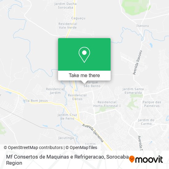 Mf Consertos de Maquinas e Refrigeracao map